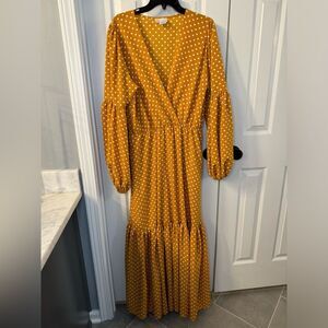 Karen-T Design Polka Dot Maxi Dress - Vintage - Made in the USA - Large